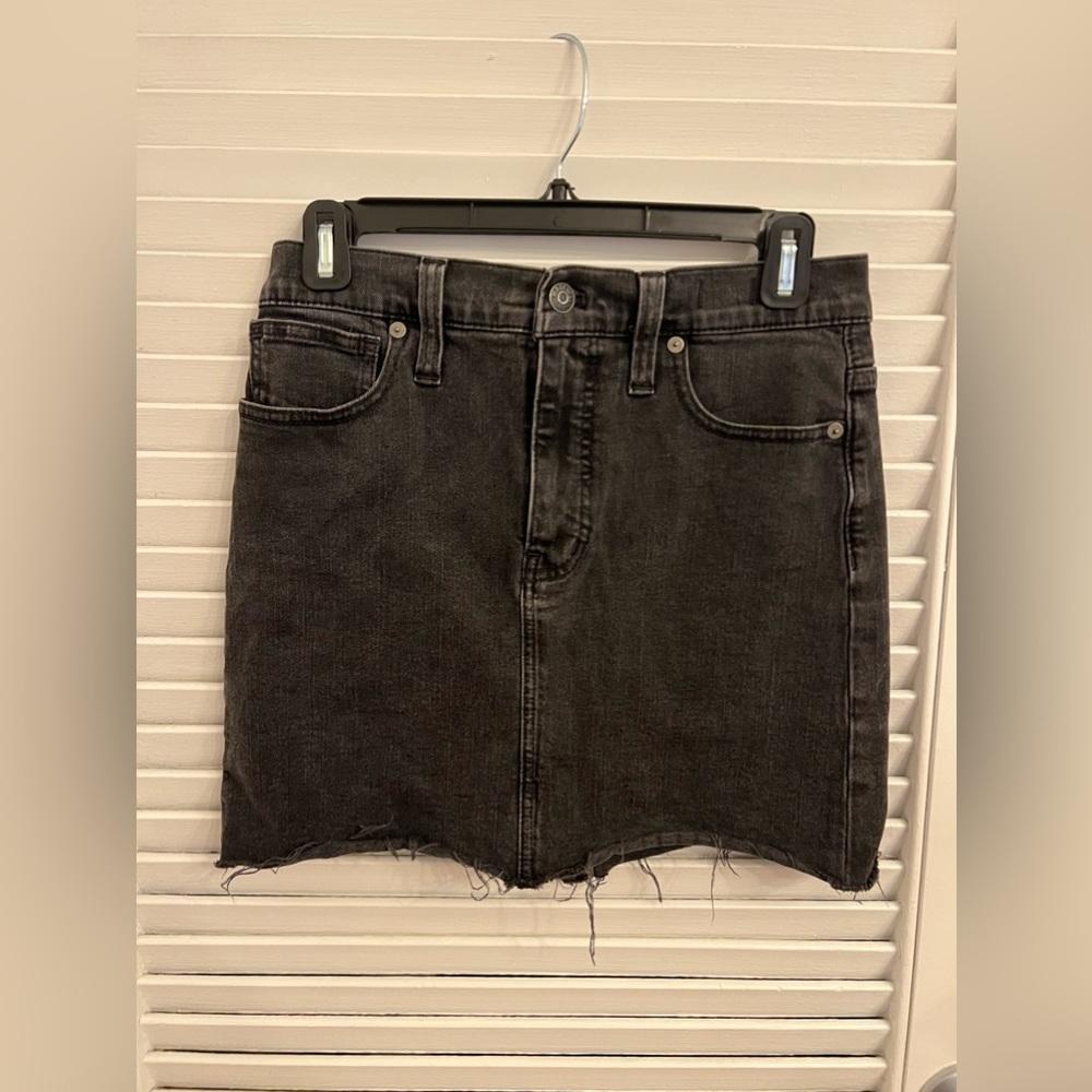 Madewell Black Denim Skirt